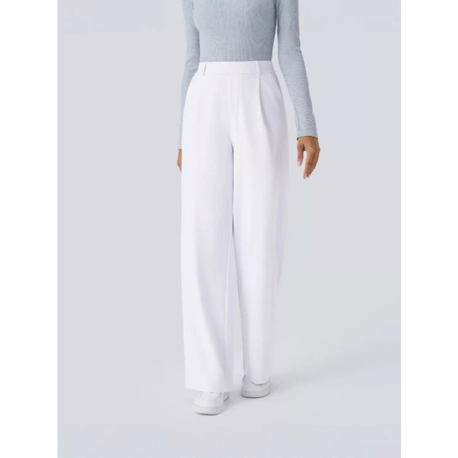 Wide Leg Pants White / S Apparel and Accessories