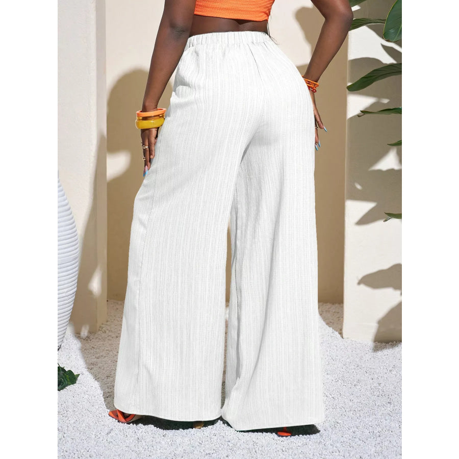 Wide-Leg Pants with Drawstring Apparel and Accessories