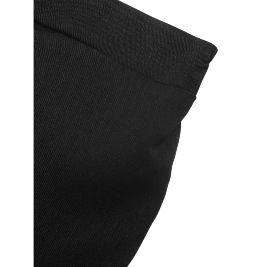 Wide-Leg Pants with Overlap Front Detail Apparel and Accessories