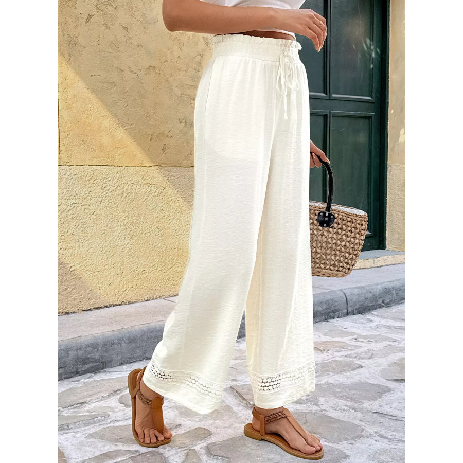 Wide Leg Pants with Pockets Apparel and Accessories