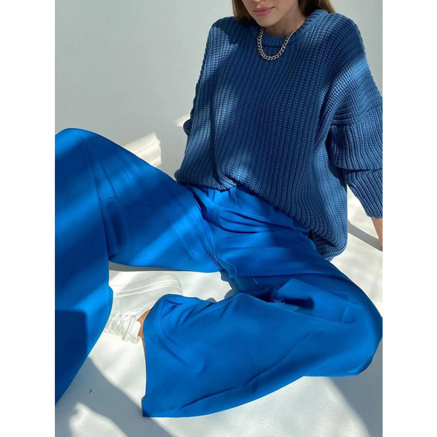 Wide Leg Pleated Pants Apparel and Accessories
