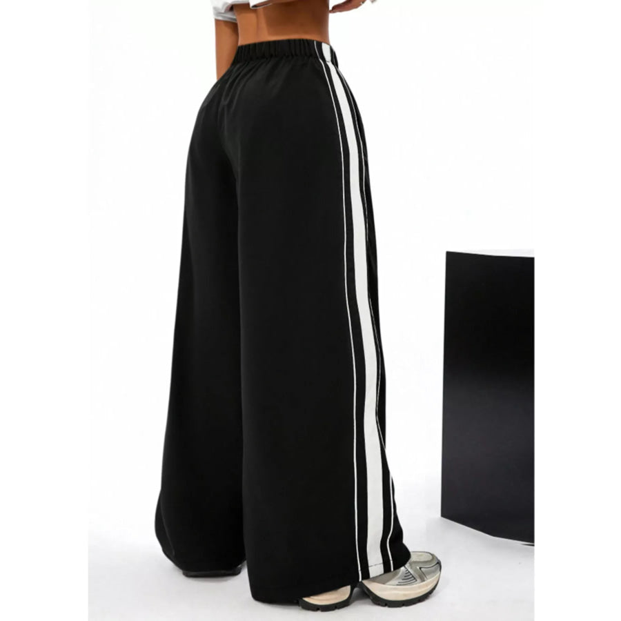 Wide Leg Striped Pants Apparel and Accessories