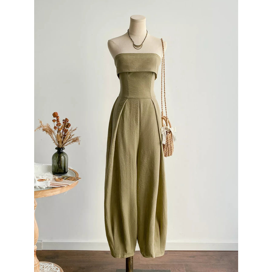 Wide Leg Tube Jumpsuit Apparel and Accessories