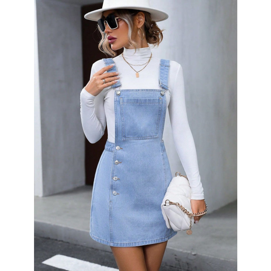 Wide Strap Denim Overall Dress Medium / XS Apparel and Accessories