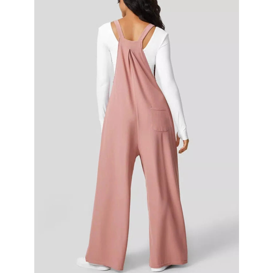 Wide Strap Wide-Leg Overalls Apparel and Accessories