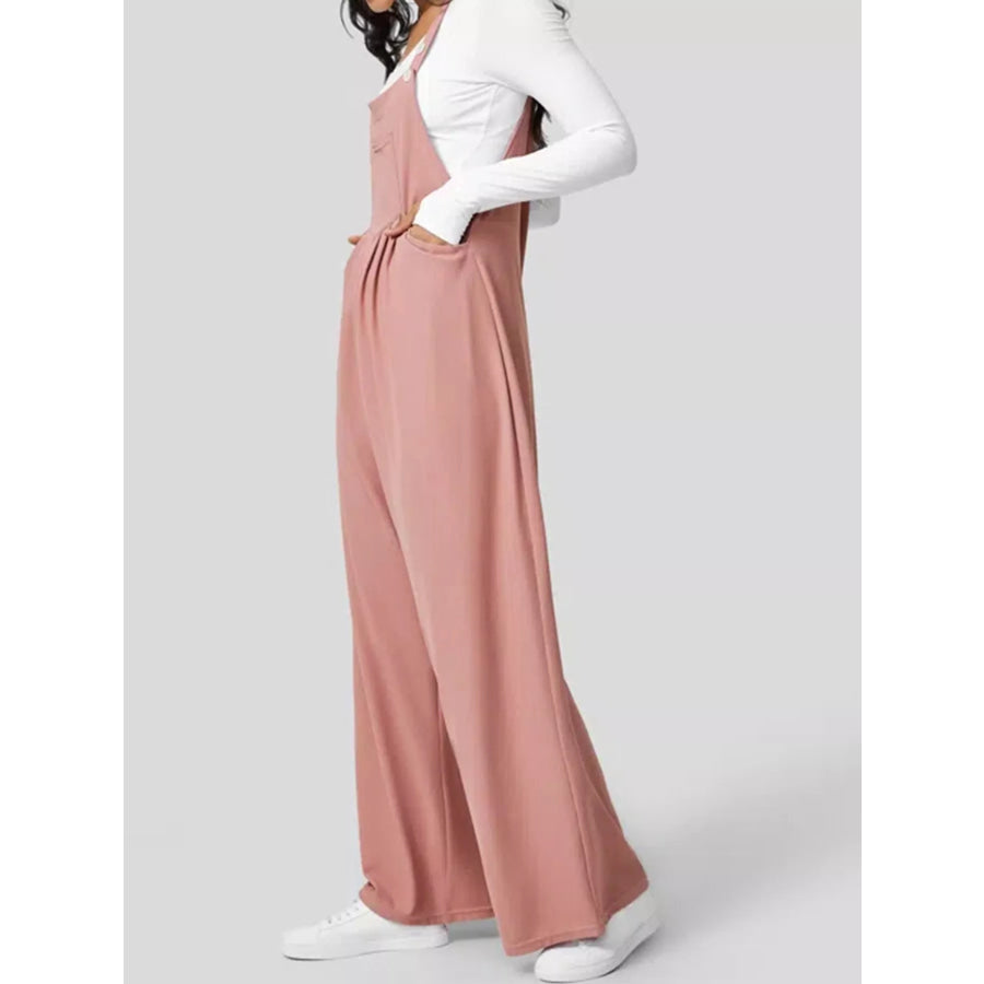 Wide Strap Wide-Leg Overalls Apparel and Accessories