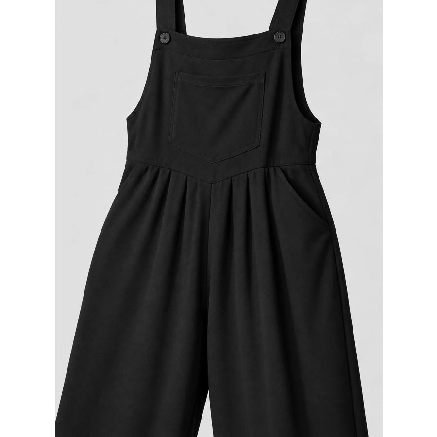 Wide Strap Wide-Leg Overalls Apparel and Accessories