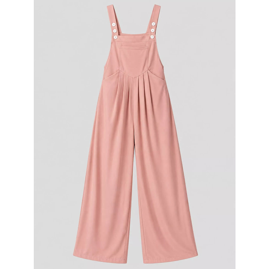 Wide Strap Wide-Leg Overalls Apparel and Accessories