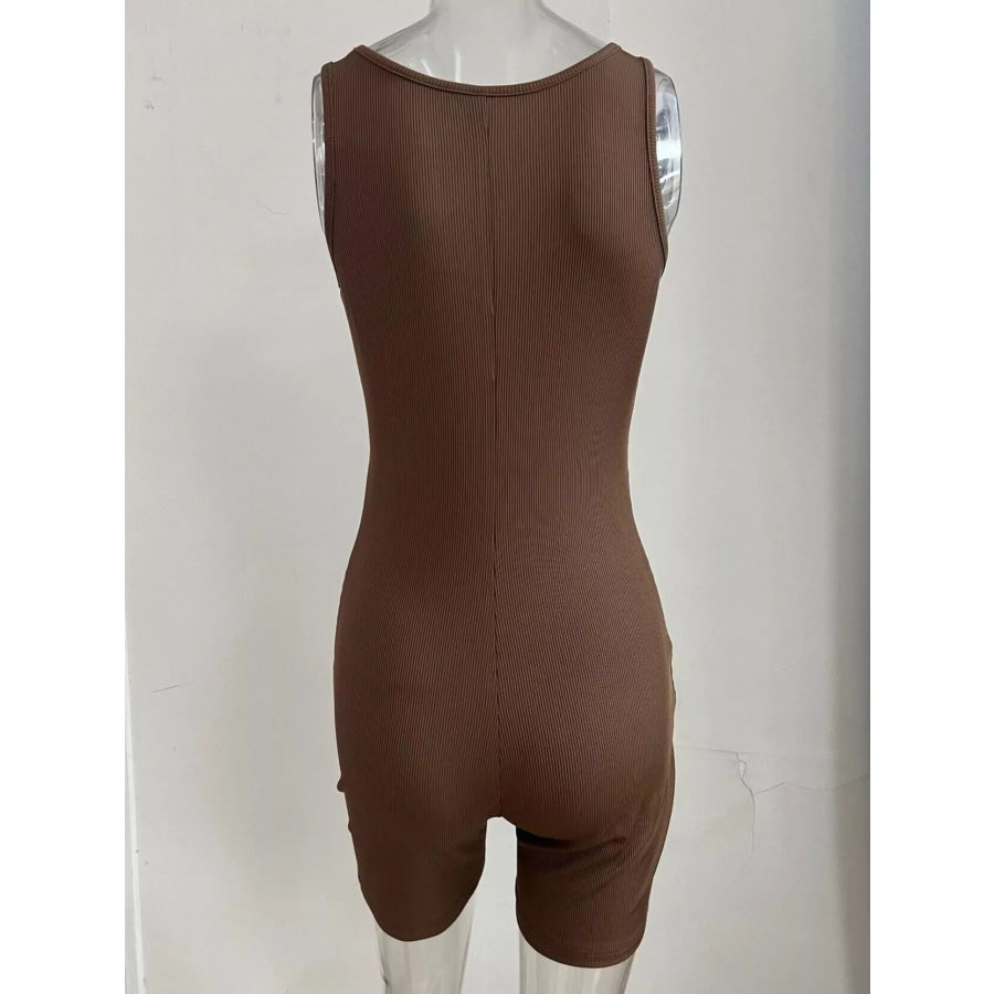 Wide Strap Slim Fit Romper Apparel and Accessories