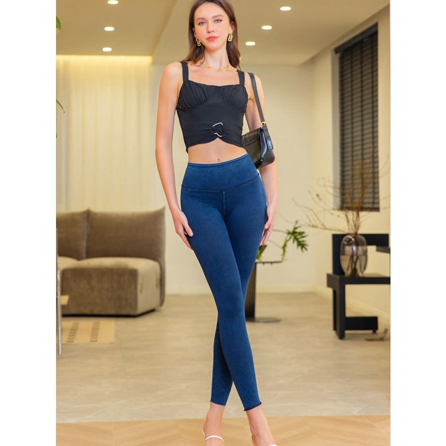 Wide Waistband Cropped Active Leggings