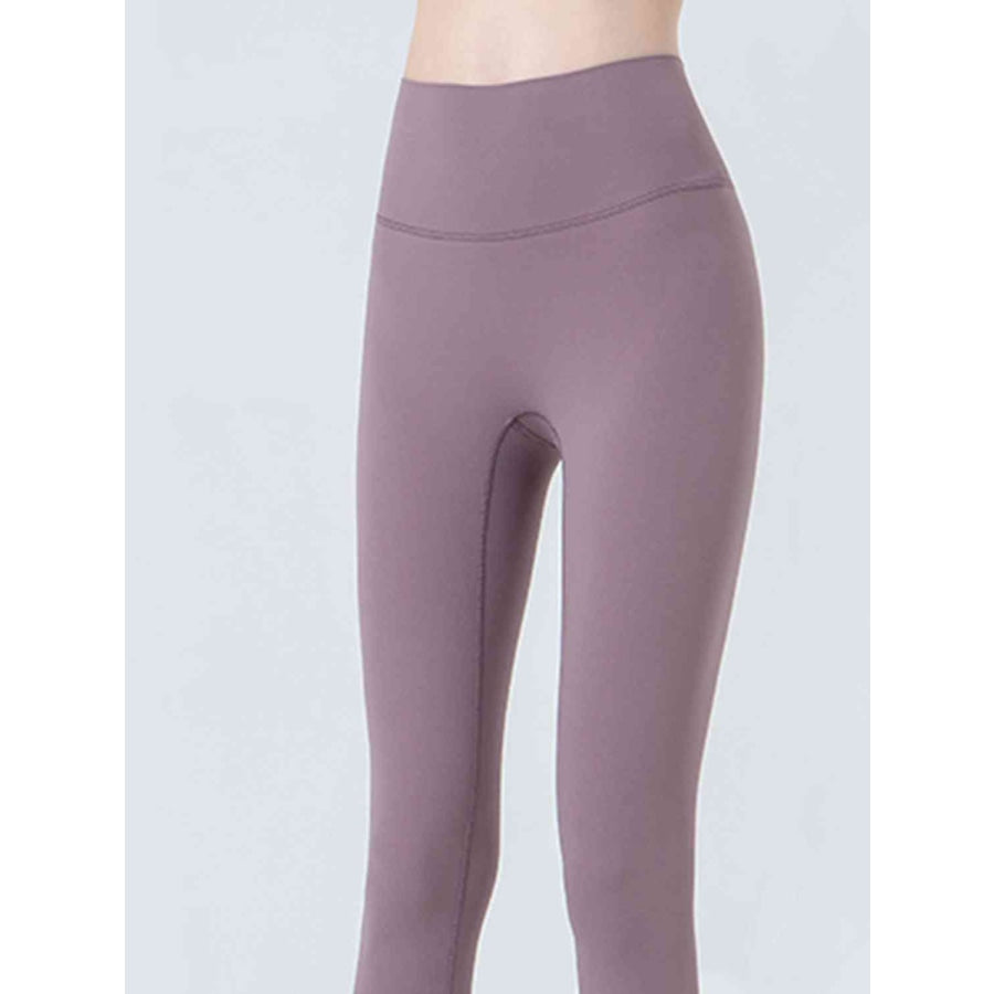 Wide Waistband Cropped Sports Leggings