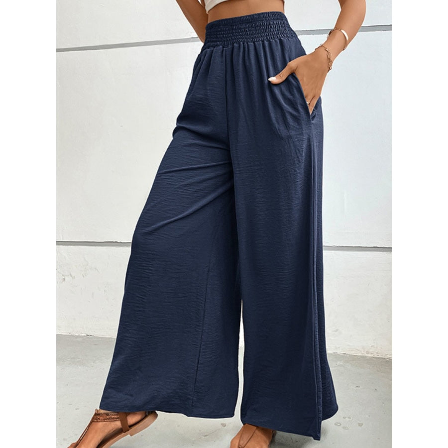 Wide Waistband Relax Fit Long Pants