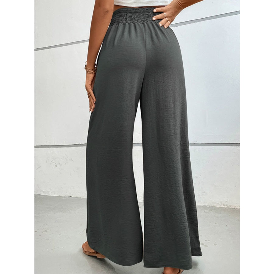 Wide Waistband Relax Fit Long Pants