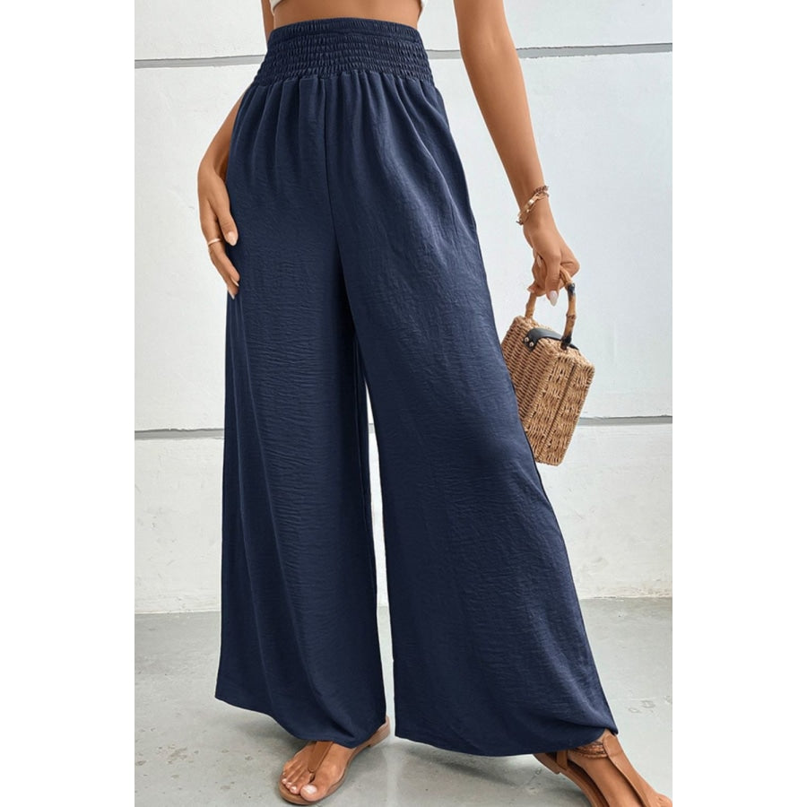 Wide Waistband Relax Fit Long Pants