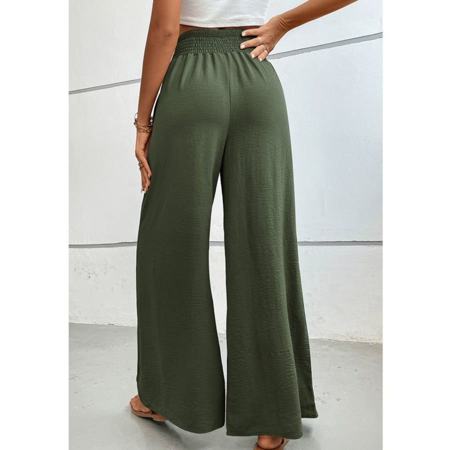 Wide Waistband Relax Fit Long Pants