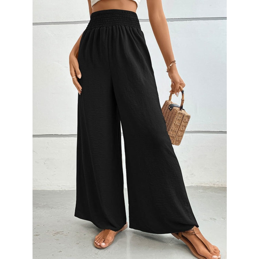 Wide Waistband Relax Fit Long Pants