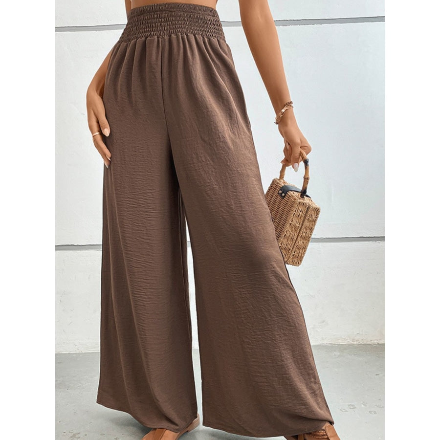 Wide Waistband Relax Fit Long Pants