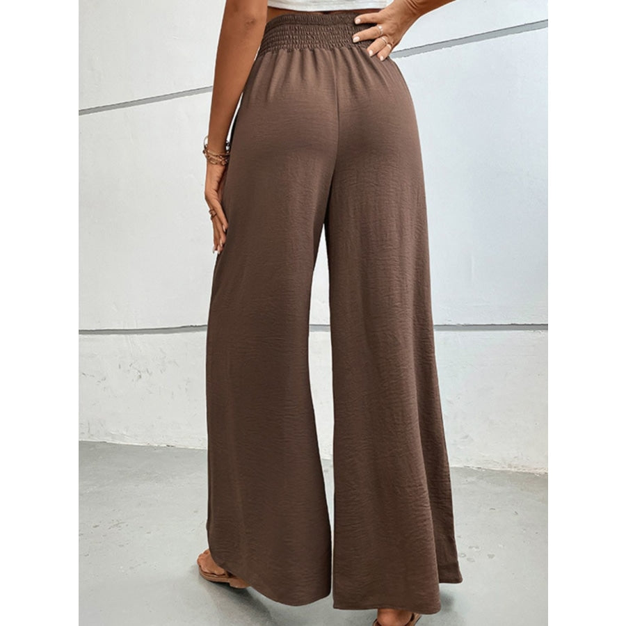 Wide Waistband Relax Fit Long Pants