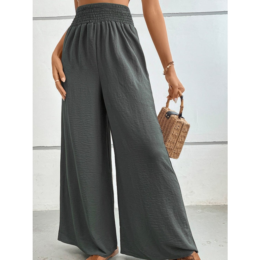 Wide Waistband Relax Fit Long Pants