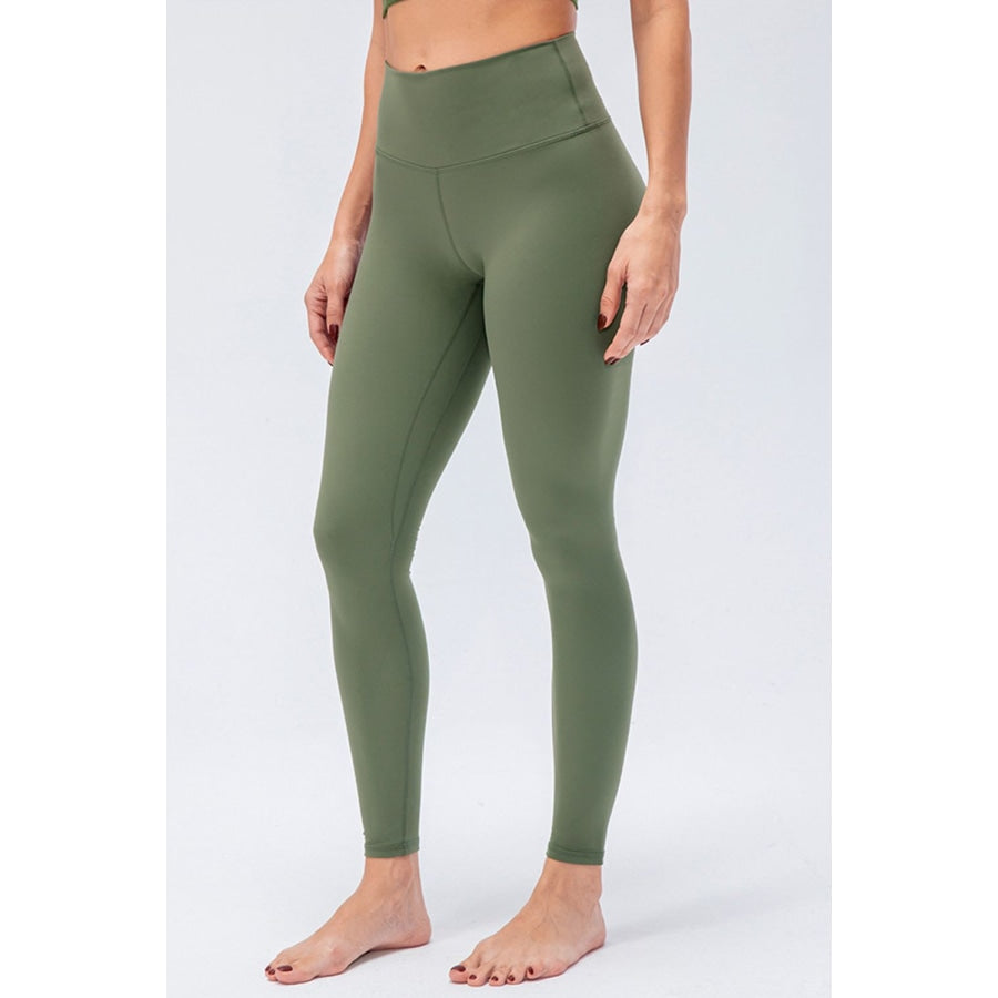 Wide Waistband Slim Fit Active Leggings Moss / S