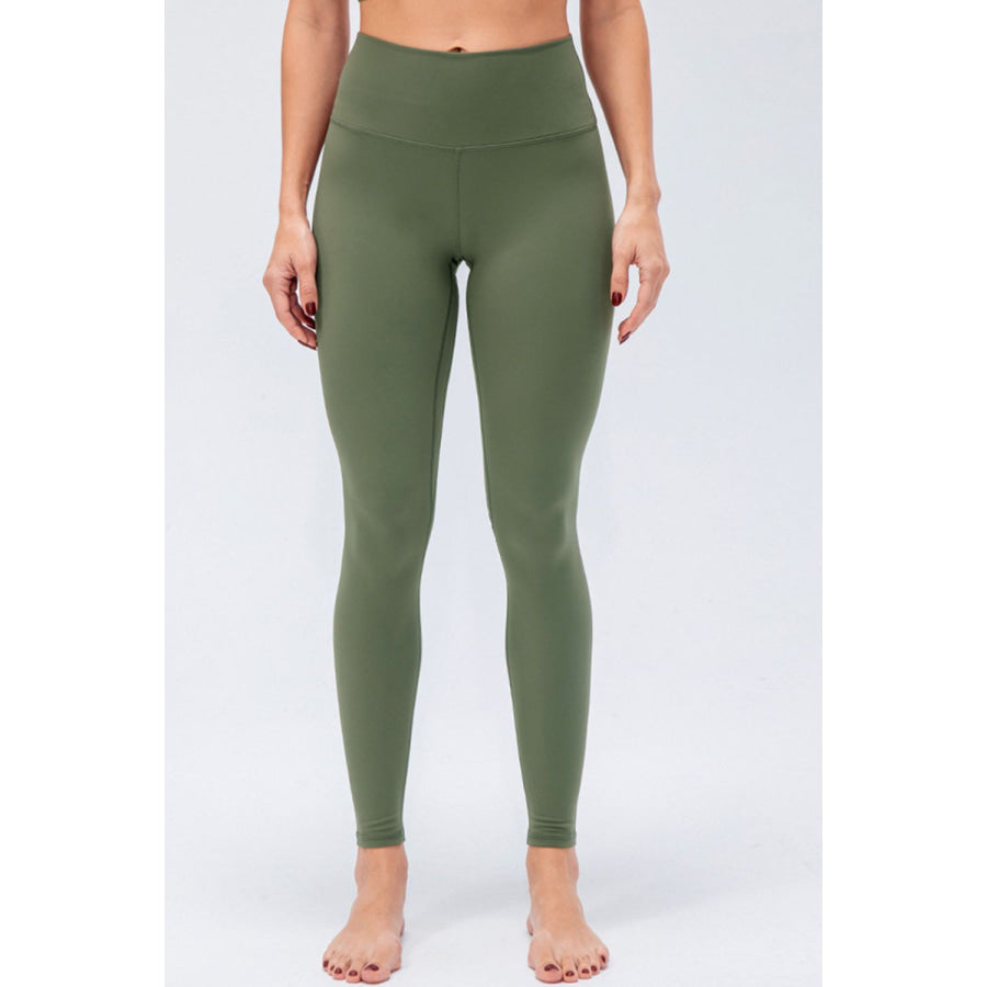 Wide Waistband Slim Fit Active Leggings Moss / S