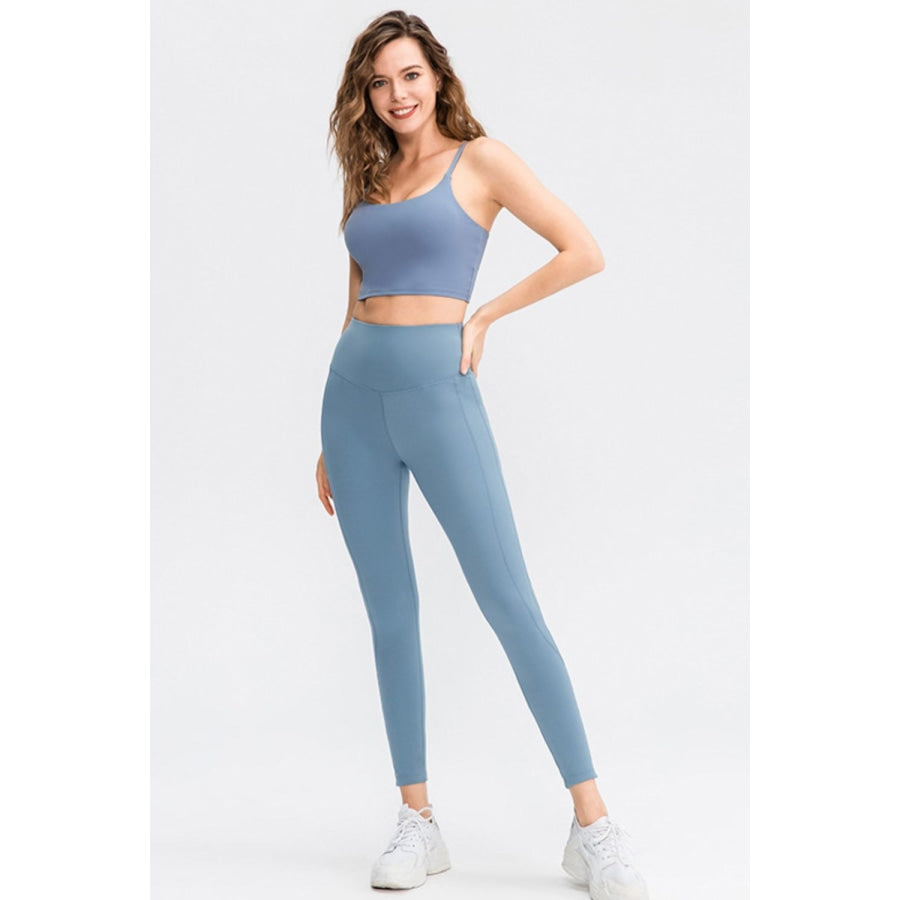 Wide Waistband Slim Fit Long Sports Pants