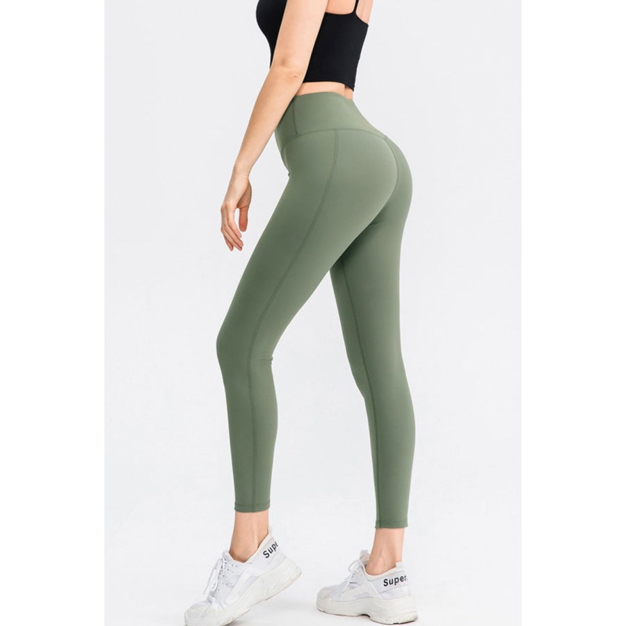 Wide Waistband Slim Fit Long Sports Pants