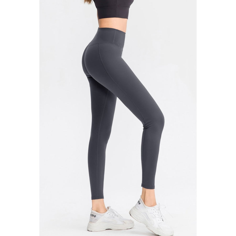 Wide Waistband Slim Fit Long Sports Pants