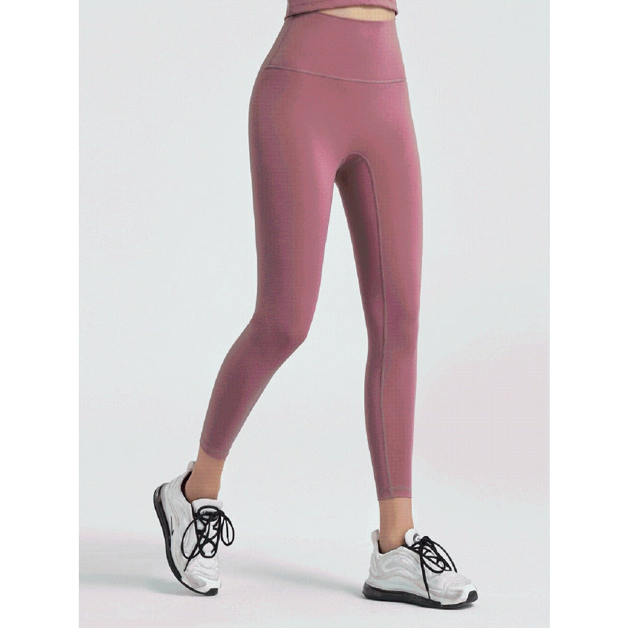 Wide Waistband Sports Leggings Burnt Coral / S