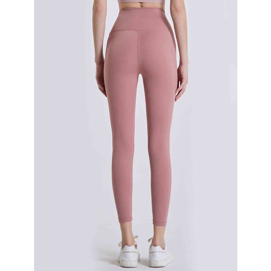 Wide Waistband Sports Leggings Dusty Pink / S