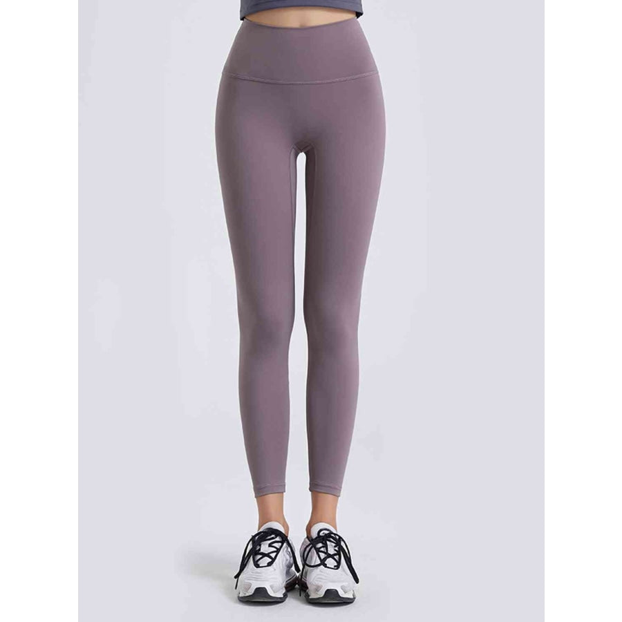 Wide Waistband Sports Leggings Lilac / S