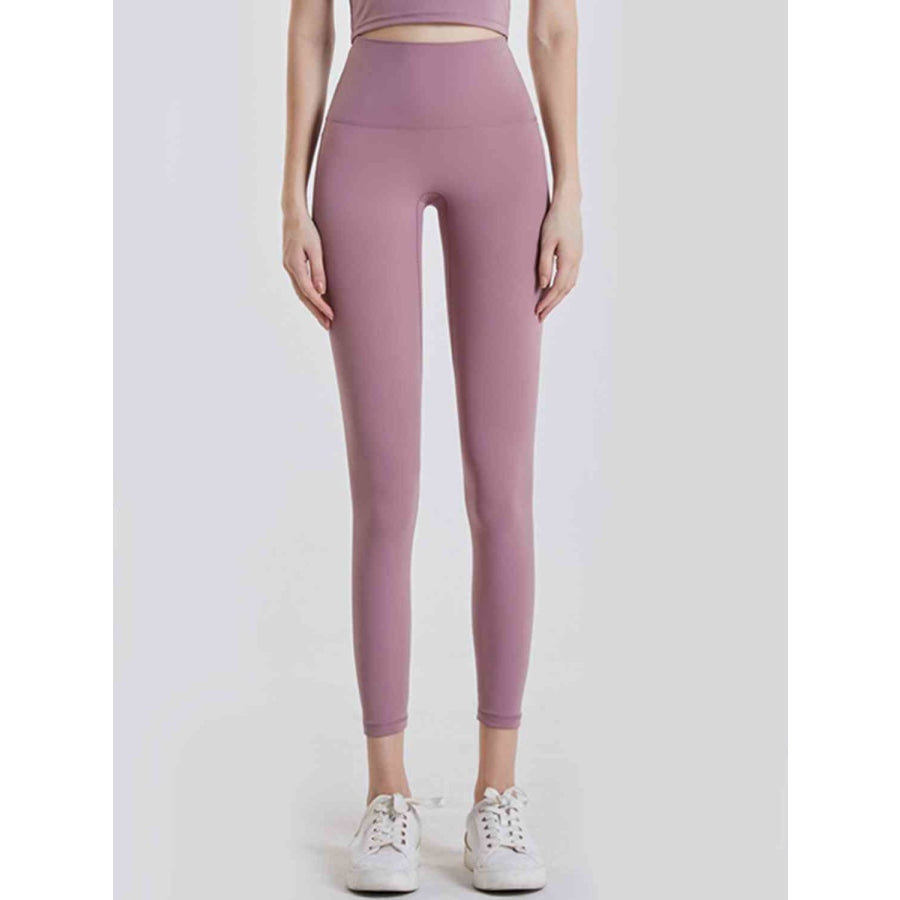 Wide Waistband Sports Leggings Lilac / S