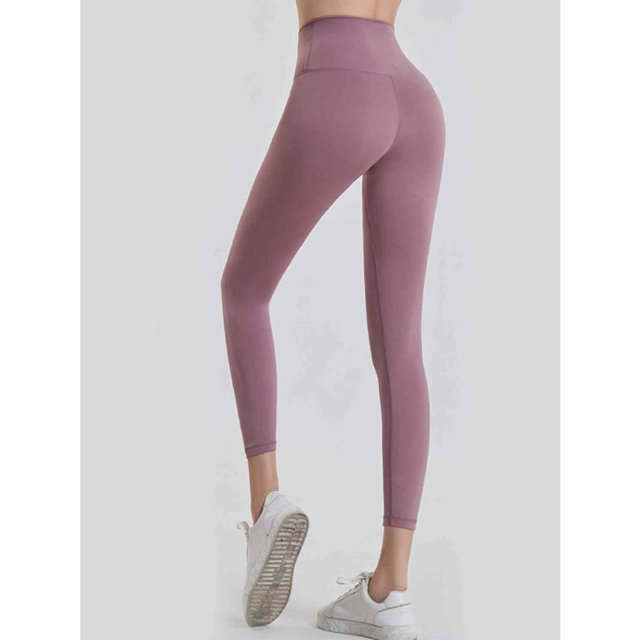 Wide Waistband Sports Leggings Lilac / S