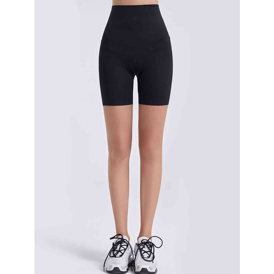 Wide Waistband Sports Shorts Black / S