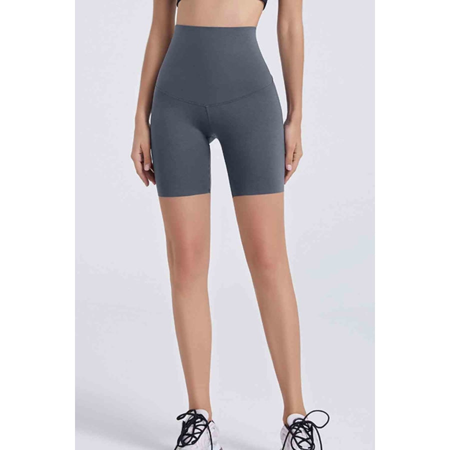 Wide Waistband Sports Shorts Charcoal / S