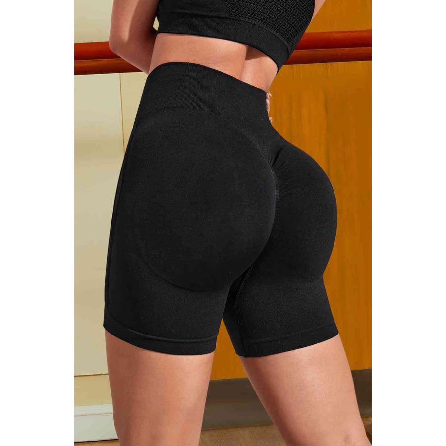 Wide Waistband Sports Shorts Black / S