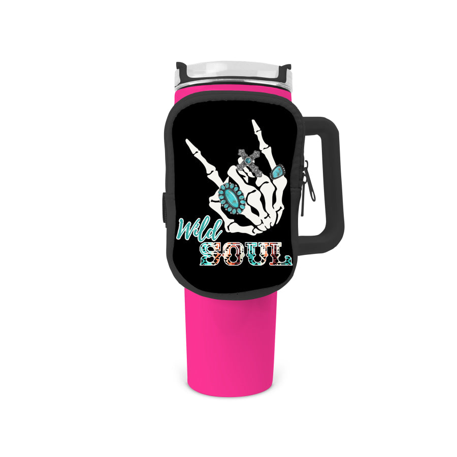 Wild Soul Zippered Pouch/Bag For 40oz Tumbler Tumbler