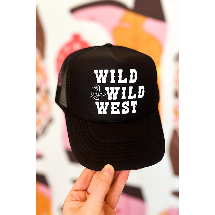 Wild Wild West Black Trucker Hat WS 620 Hats