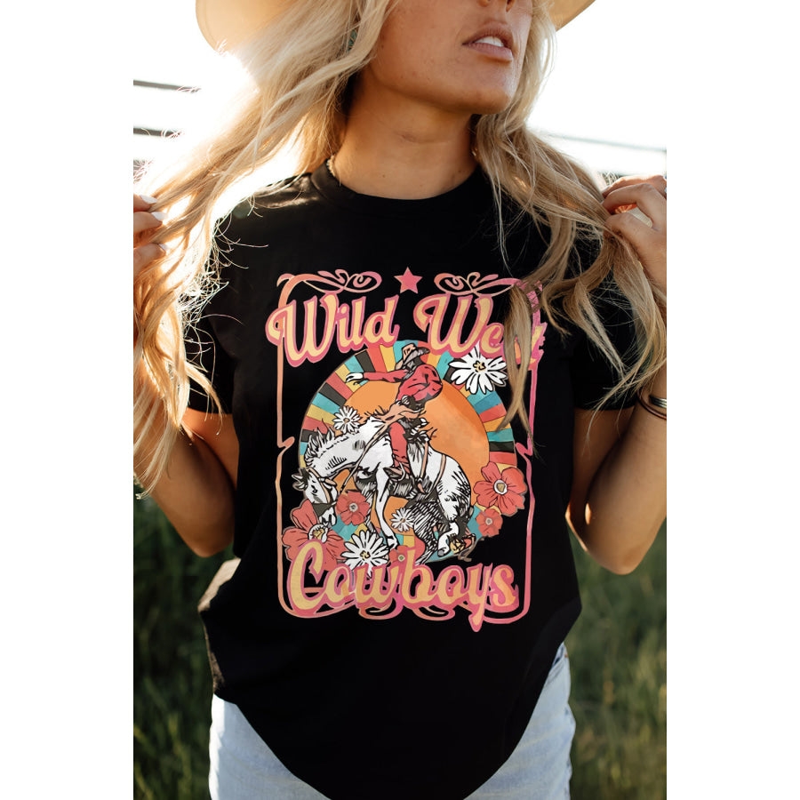 WILD WEST COWBOYS Graphic Tee Shirt Apparel and Accessories