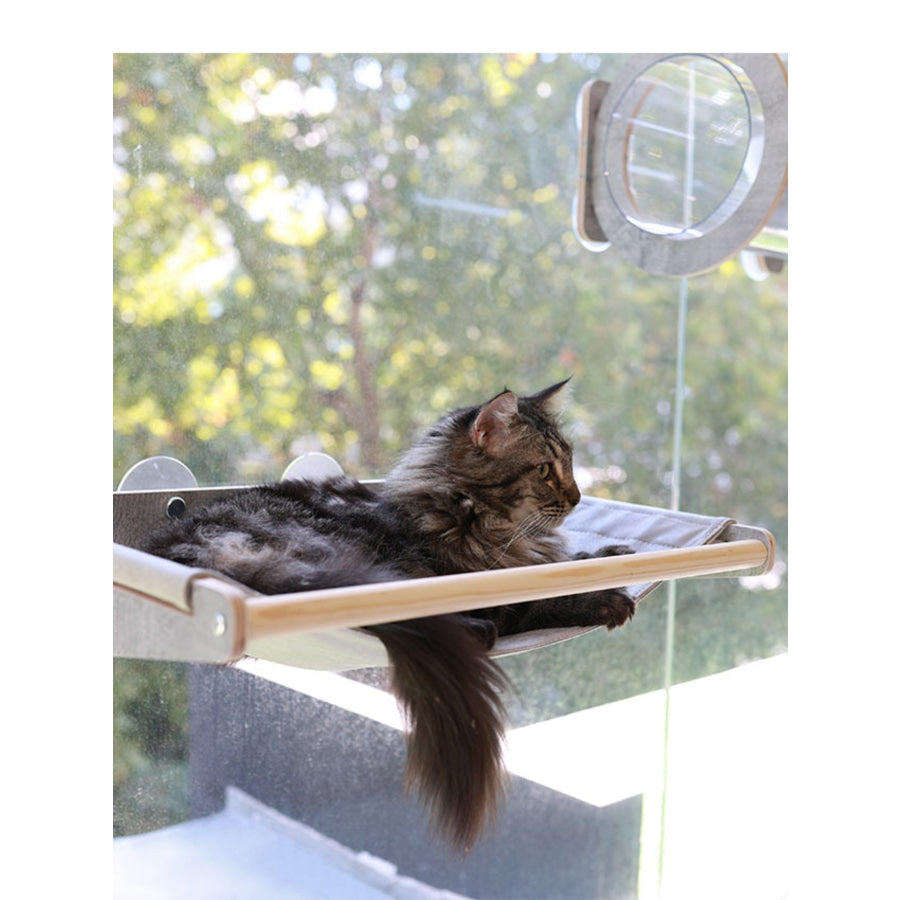 Window Mounted Cat Condos Cloth Hammock / One Size Apparel and Accessories