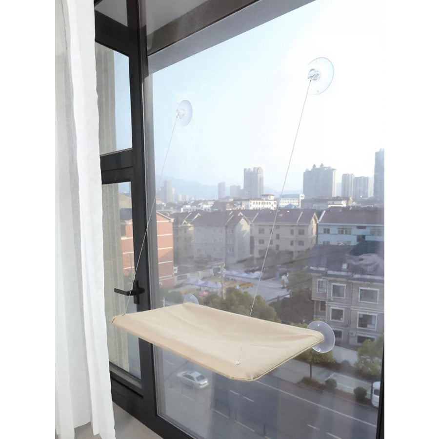 Window Perch Cat Hammock with Suction Cups Beige / One Size Apparel and Accessories