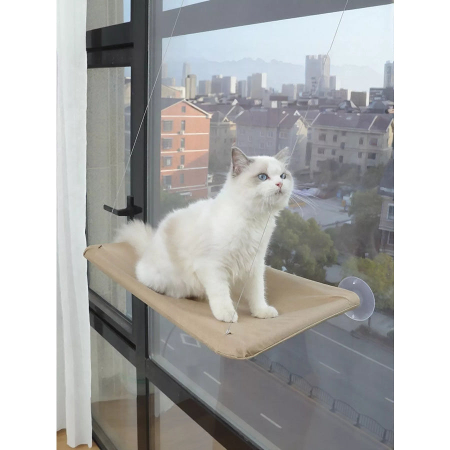 Window Perch Cat Hammock with Suction Cups Khaki / One Size Apparel and Accessories