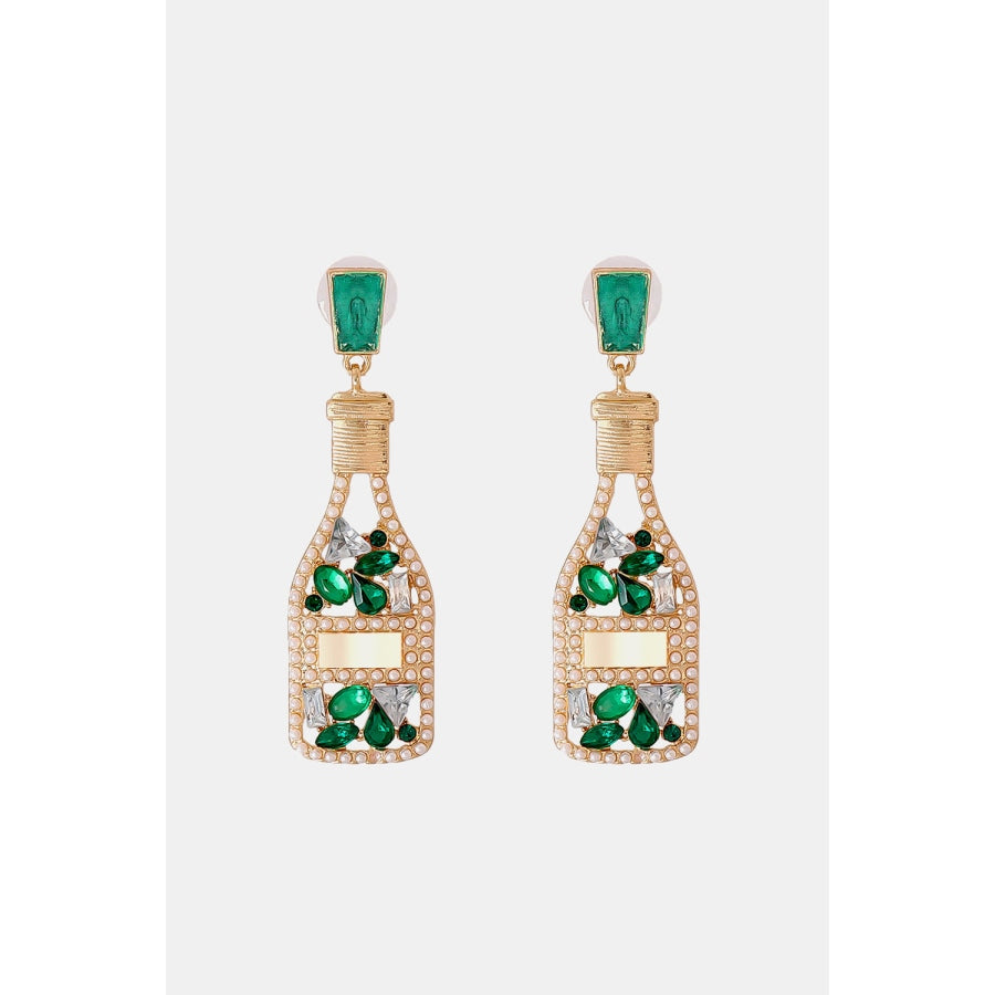 Wine Shape Zinc Alloy Acrylic Dangle Earrings Green / One Size