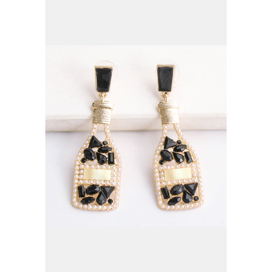 Wine Shape Zinc Alloy Acrylic Dangle Earrings