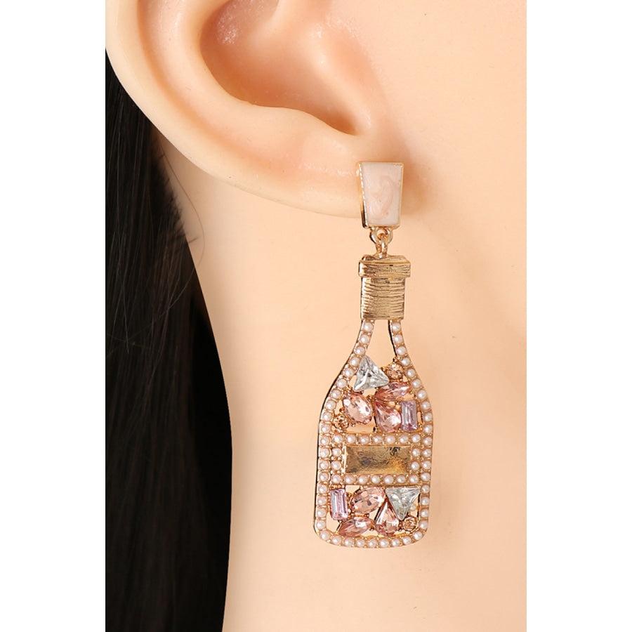 Wine Shape Zinc Alloy Acrylic Dangle Earrings