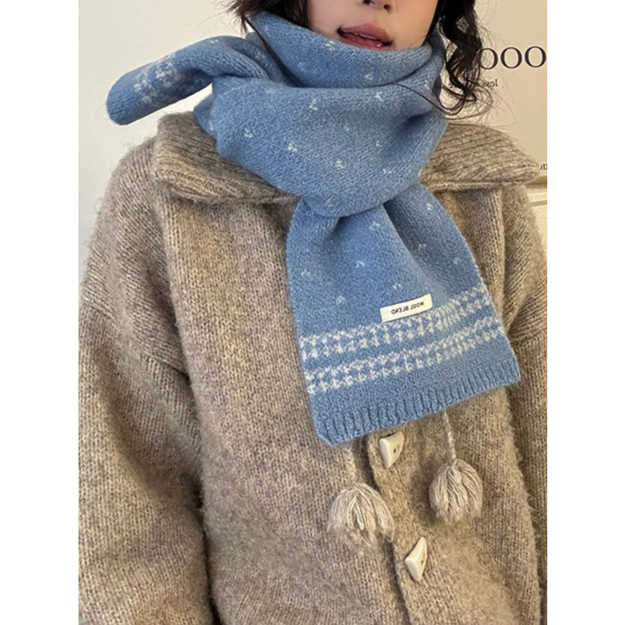 Winter Warm Knitted Scarf Blue / ONESIZE Apparel and Accessories