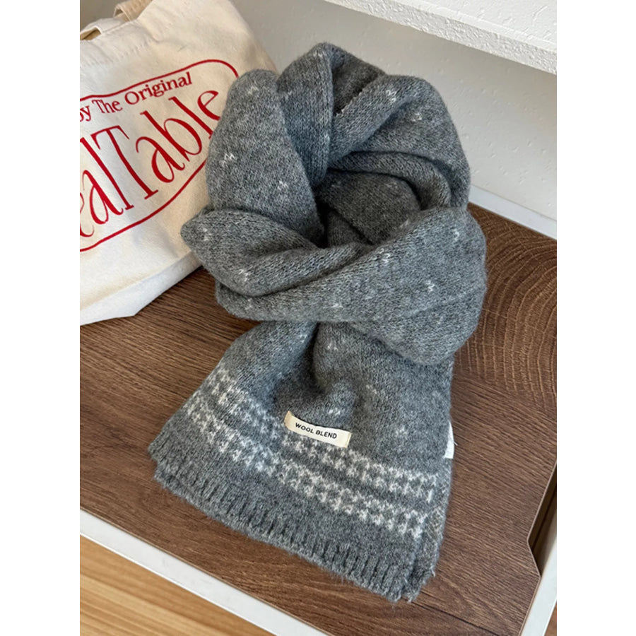 Winter Warm Knitted Scarf Gray / ONESIZE Apparel and Accessories