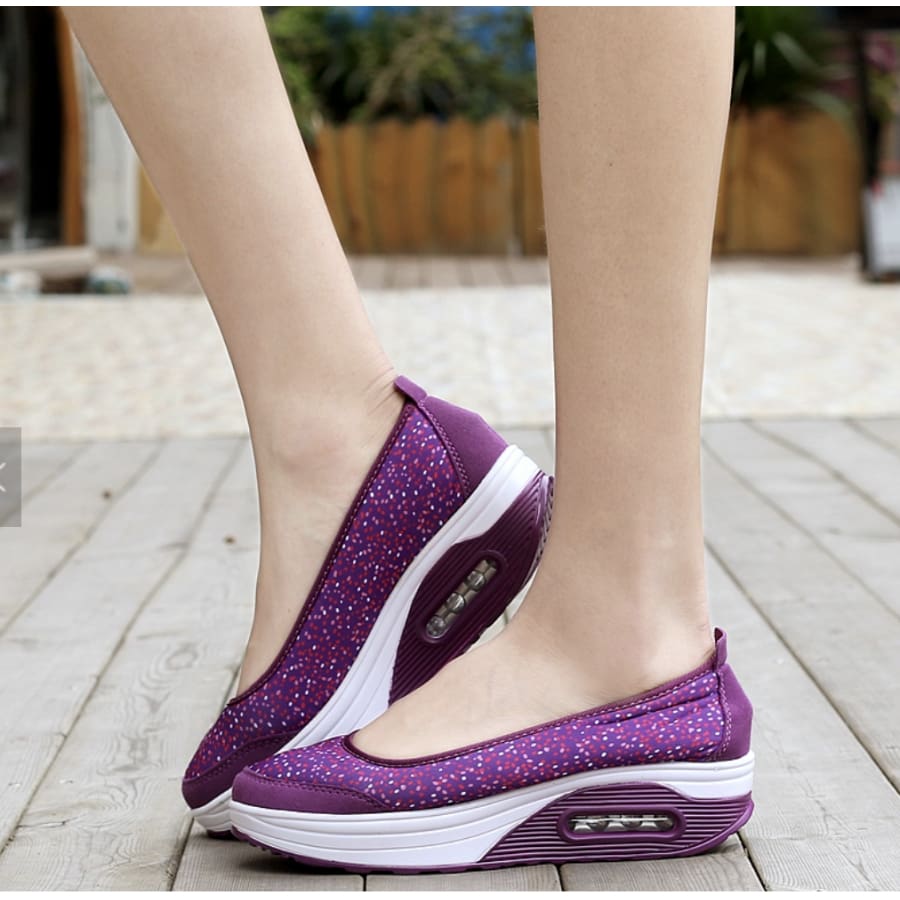 NEW! Women’s Platform Slip On Fabric Fashion Shoes Shoes