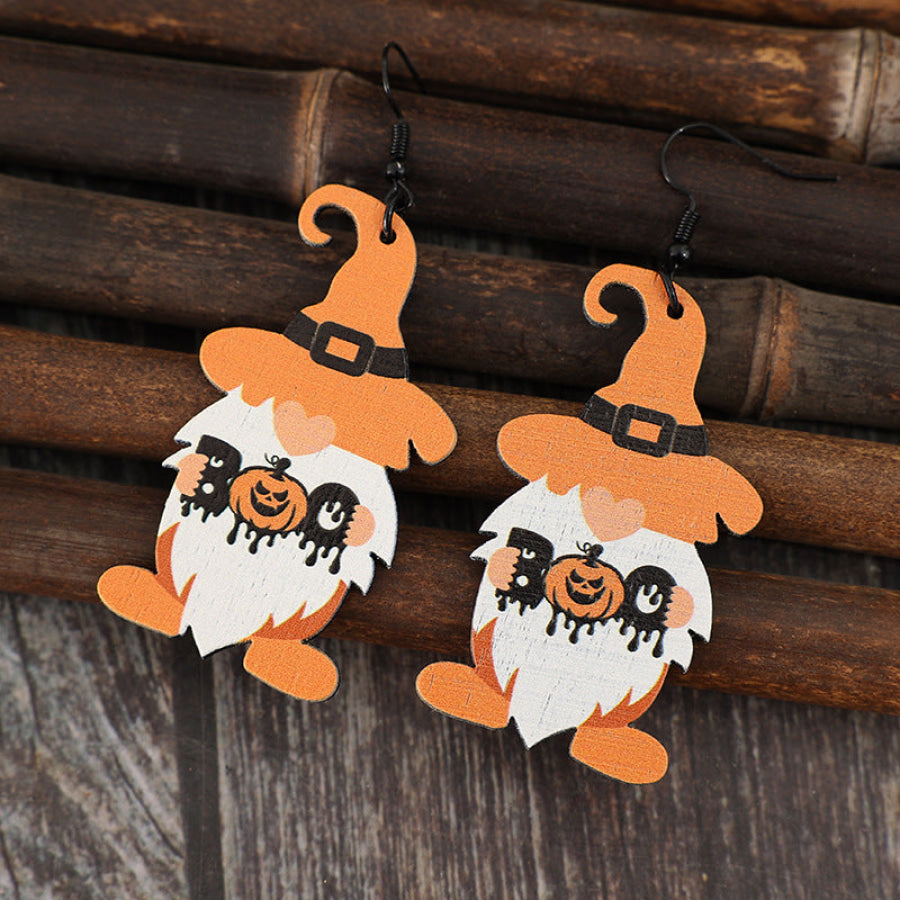 Wooden Dwarfs Pumpkin Dangle Earrings Tangerine / One Size Apparel and Accessories