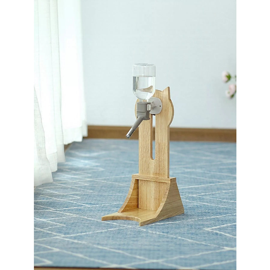 Wooden Pet Water Dispenser Gray / One Size Apparel and Accessories
